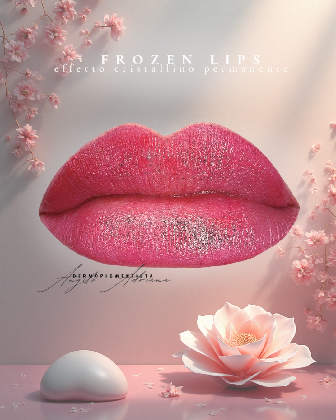 Frozen Lips effetto cristallino permanente - Dermopigmentazione labbra Roma